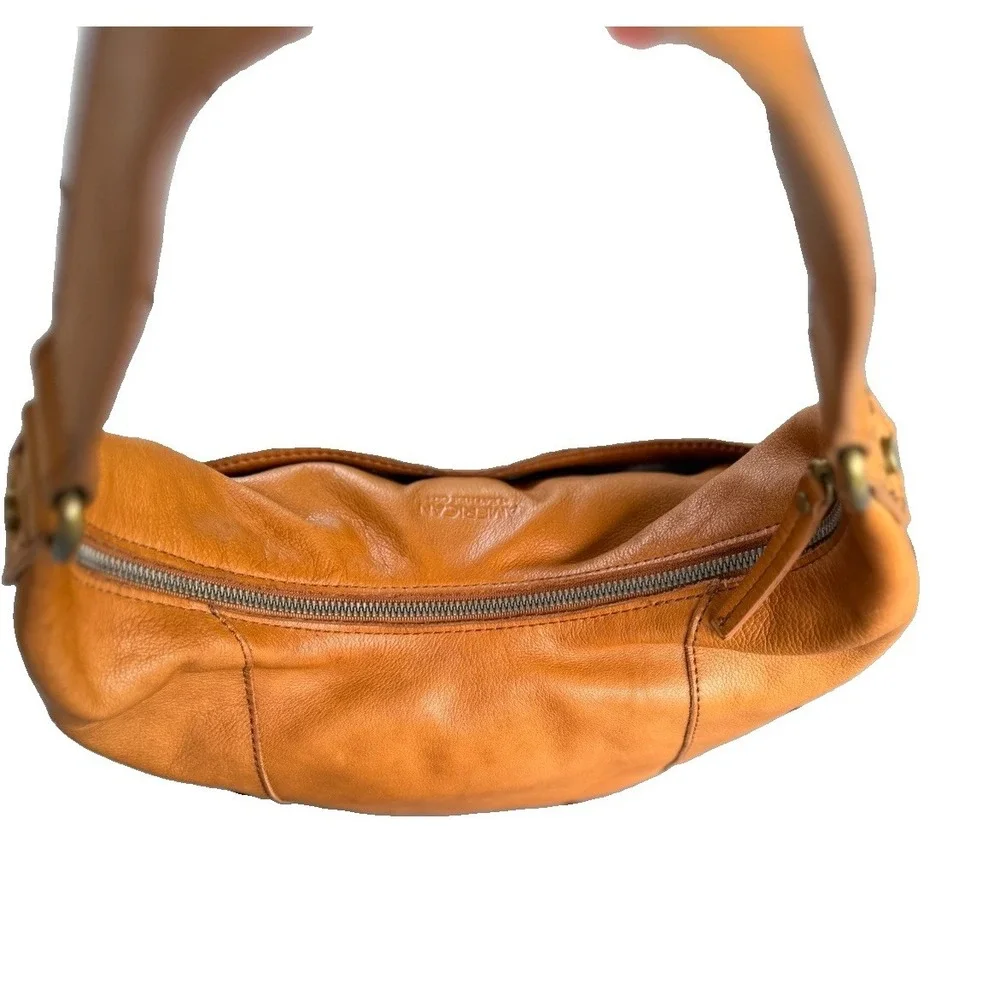 Vintage American Leather Co. Soft Leather Hobo Bag Shoulder Bucket Bag Slouchy